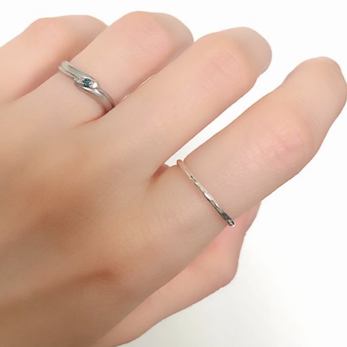 ［silver950］hammered silverring ／槌目シルバーリング／ 1.5mm